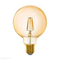 Светодиодная филаментная лампа G95, 5,5W (LED) 2200K, 806lm, янтарь EGLO LM_LED_E27 11866