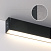 Линейный светодиодный накладной односторонний светильник 78см 15Вт 6500К черная шагрень Elektrostand