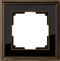 Рамка на 1 пост (бронза/черный) Werkel WL17-Frame-01