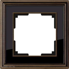 Рамка на 1 пост (бронза/черный) Werkel WL17-Frame-01