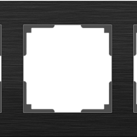 Рамка на 3 поста (черный алюминий) Werkel WL11-Frame-03