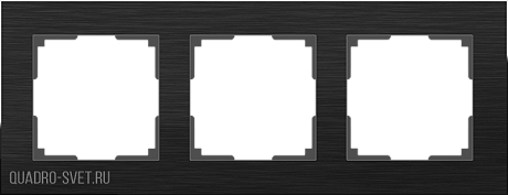 Рамка на 3 поста (черный алюминий) Werkel WL11-Frame-03