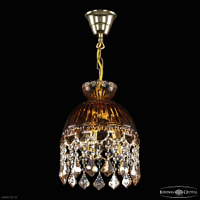 Хрустальный подвесной светильник Bohemia IVELE Crystal 5478/22 G Amber/M-1G Leafs K721