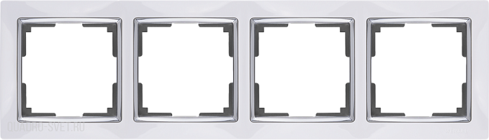Рамка на 4 поста (белый) Werkel WL03-Frame-04-white