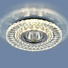 Точечный светодиодный светильник Elektrostandard 2197 MR16 CL/SL прозрачный/серебро