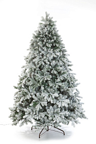 Ель CRYSTAL TREES Мольвено в снегу с вплетенной гирляндой 185 см KP7185SL