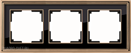 Рамка на 3 поста (золото/черный) Werkel WL17-Frame-03