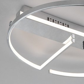 Потолочный светодиодный светильник с пультом управления Eurosvet Griff 90233/2 хром