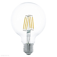 Лампа светодиодная филаментная  G95, 6W (E27), 2700K, 550lm, прозрачный EGLO LM_LED_E27 11503