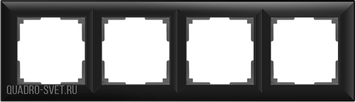 Рамка на 4 поста (черный матовый) Werkel WL14-Frame-04