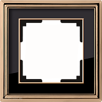 Рамка на 1 пост (золото/черный) Werkel WL17-Frame-01