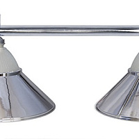 Бильярдный светильник на четыре плафона «Jazz» (серебристая штанга, серебристый плафон D38см) 75.024.04.0