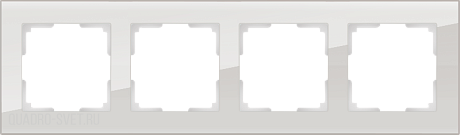 Рамка на 4 поста (дымчатый,стекло) Werkel WL01-Frame-04