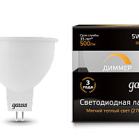 Лампа LED Gauss Софитная 5 Вт GU5.3 2700K 220В 101505105-D