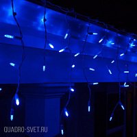 Гирлянда Бахрома, 5х0.5м., 250 LED, синий, без мерцания, прозрачный ПВХ провод. 05-1955