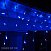 Гирлянда Бахрома, 5х0.5м., 250 LED, синий, без мерцания, прозрачный ПВХ провод. 05-1955
