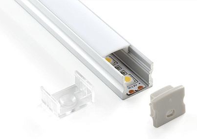 Комплект заглушек для накладного алюминиевого профиля для светодиодной ленты (10 пар) Elektrostandar