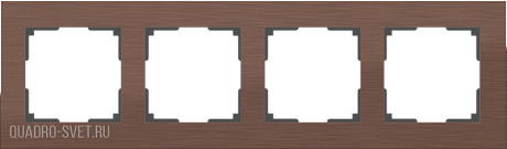 Рамка на 4 поста (коричневый алюминий) Werkel WL11-Frame-04