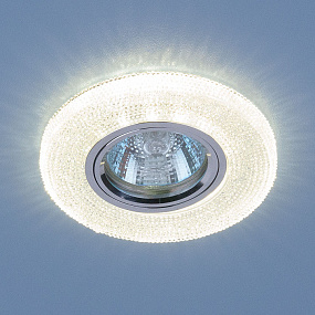 Встраиваемый светильник со светодиодной подсветкой Elektrostandard 2130 MR16 CL прозрачный
