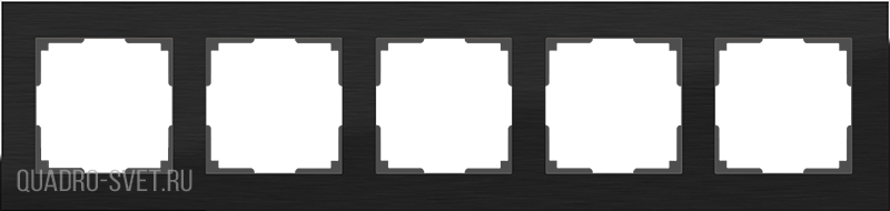 Рамка на 5 постов (черный алюминий) Werkel WL11-Frame-05