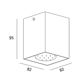 Накладной светильник Zumaline SQUARE 50475-BK