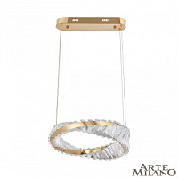 Подвесная хрустальная светодиодная люстра Arte Milano 318311/D400 GD