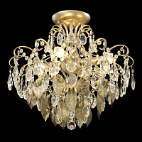 Потолочная хрустальная люстра Crystal Lux ESMIRALDA PL4 GOLD
