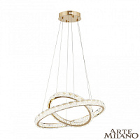 Подвесная хрустальная светодиодная люстра Arte Milano 311311/D600-D400 GD