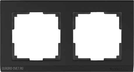 Рамка на 2 поста (черный) Werkel WL04-Frame-02-black
