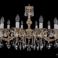 Литая подвесная люстра с хрусталем Bohemia IVELE Crystal 1702/10/265/A/GW