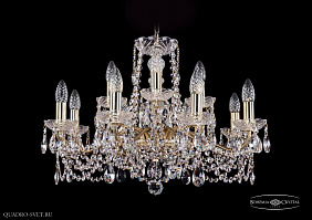 Хрустальная подвесная люстра Bohemia IVELE Crystal 1214/8+4/220/G