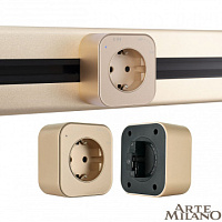 Трековая розетка, 16A 250V 380022TS/ES Gold Arte Milano