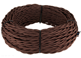 Ретро кабель витой  2х1,5 (коричневый) Werkel