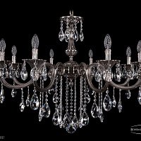 Литая подвесная люстра с хрусталем Bohemia IVELE Crystal 1702/8/335/B/NB