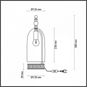 Настольная лампа Odeon Light BELL 4892/1T