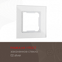 Рамка из закаленного стекла на 1 пост 503.02-1.silver Arte Milano