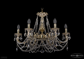 Литая подвесная люстра с хрусталем Bohemia IVELE Crystal 1702/6/265/C/GI