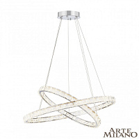 Подвесная хрустальная светодиодная люстра Arte Milano 311311/D800-D600 NI