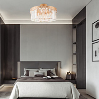 Потолочная хрустальная люстра Arte Milano 378909/6/50/490 GD