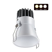 Встраиваемый светодиодный светильник с переключателем цветовой температуры NOVOTECH LANG 358908