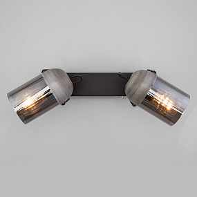 Настенный светильник с поворотными плафонами Eurosvet Mars 20122/2 черный/тертый серый