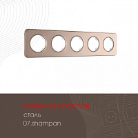 Рамка из стали на 5 постов 502.07-5.shampan Arte Milano