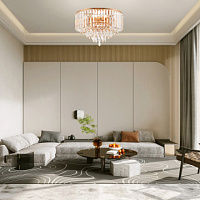 Потолочная хрустальная люстра Arte Milano 375509/8/40/470 GD