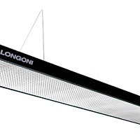 Бильярдный светильник плоский светодиодный «Longoni Compact» (черная, серебристый отражатель, 287х31х6см) 75.287.10.2