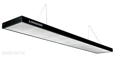 Бильярдный светильник плоский светодиодный «Longoni Compact» (черная, серебристый отражатель, 287х31х6см) 75.287.10.2