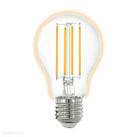 Светодиодная филаментная лампа A60, 6W (LED) 2700K, 806lm, прозрачный EGLO LM_LED_E27 11861