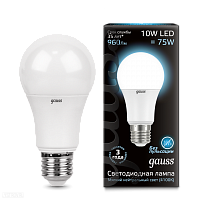 Лампа GAUSS светодиодная шар E27 10W 4100К