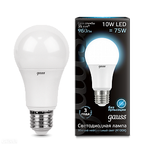 Лампа GAUSS светодиодная шар E27 10W 4100К