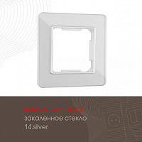 Рамка из закаленного стекла на 1 пост 503.14-1.silver Arte Milano