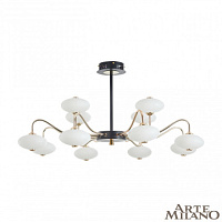 Потолочная светодиодная люстра Arte Milano 273908/12 BK/GD